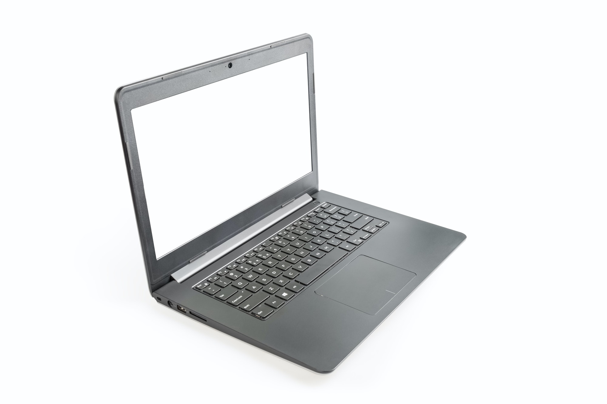 laptop isolated with blank screen